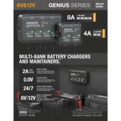 Noco Genius GENIUS2X4 6/12V 8 Amper Akü Sarj ve Bakim thumbnail 5