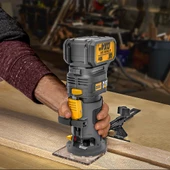 CAT DX82B 18Volt Şarjlı Kömürsüz 6mm Devir Ayarlı Profesyonel Avuç İçi El Frezesi Formika Tıraşlama (Akü Dahil Değildir) - 4