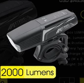 MOON FAR METEOR STORM PRO 2000 Lümen USB Şarjlı - 1