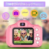 Çift Lens Selfie Kamera Dijital Çocuk Kamerası 20MP  1080P HD - 2
