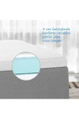 RevuBaby Lastikli Ortopedik Yıkanabilir Kılıflı Visko Yatak Şiltesi Yatak Pedi Uyku Pedi Topper - 6