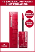MAYBELLİNE SUPER STAY VİNYL INK UZUN SÜRE KALICI LİKİT PARLAK RUJ 50 WİCKED - 1