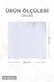 12'li Mini Havlu - 26x26 cm, %100 Pamuk, Bebek ve Çocuklar İçin, Yüz Havlusu Olarak Kullanıma Uygun thumbnail 5