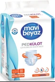 Mavi Beyaz Ped Emici Külot Hasta Bezi XL-Ekstra Büyük 60 Adet + Yatak Koruyucu Örtü 60*90CM 30 Adet - 2