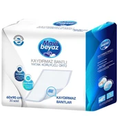 Mavi Beyaz Ped Emici Külot Hasta Bezi L - Large Büyük 120 Adet + Yatak Koruyucu Örtü 60*90CM 60 Adet - 3