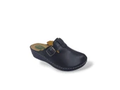 Elegance 856 Kadın Siyah Tokalı Burnu Kapalı Terlik - 4