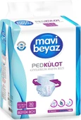 Mavi Beyaz Ped Emici Külot Hasta Bezi L - Large Büyük 120 Adet + Yatak Koruyucu Örtü 60*90CM 60 Adet - 2