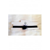 Lacivert Ponpon Choker Kolye - 1