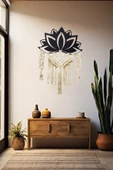 Veraart El Yapımı Lotus Çiçeği Makrome Duvar Süsü Tablo - 5