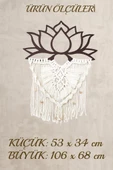 Veraart El Yapımı Lotus Çiçeği Makrome Duvar Süsü Tablo - 6