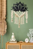 Veraart El Yapımı Lotus Çiçeği Makrome Duvar Süsü Tablo - 1