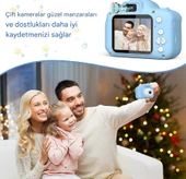 QASUL Selfie Çocuk Kamerası En İyi Doğum Günü Hediyeleri  Dijital Video Kamera Fotoğraf Makinesi - 3