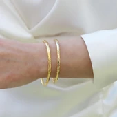 Dövme 4mm 6,5cm Ajda Gümüş Bilezik thumbnail 2