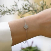 Yonca Taşlı Gümüş Bileklik thumbnail 8