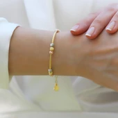 Toplu Gold Kaplama Gümüş Dorika Bileklik thumbnail 3