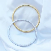 Dövme 4mm 6,5cm Ajda Gümüş Bilezik thumbnail 3