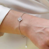 Yonca Taşlı Gümüş Bileklik thumbnail 7