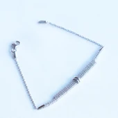 Düğüm Taşlı Şık Gümüş Bileklik - 7