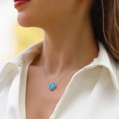 Fatma Ana Eli Opal Gümüş Kolye thumbnail 2