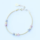 Toplu Gold Kaplama Gümüş Dorika Bileklik thumbnail 6