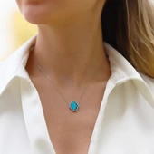 Fatma Ana Eli Opal Gümüş Kolye thumbnail 1