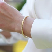 Dövme 4mm 6,5cm Ajda Gümüş Bilezik thumbnail 1