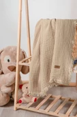 Bebek Müslin Örtü % 100 Pamuklu Çok Amaçlı Pike Battaniye Bebe Örtüsü 90x110cm - 1