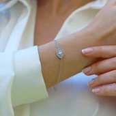 Mekik Taşlı Gümüş Bileklik thumbnail 1