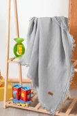 Bebek Müslin Örtü % 100 Pamuklu Çok Amaçlı Pike Battaniye Bebe Örtüsü 90x110cm - 1