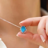 Fatma Ana Eli Opal Gümüş Kolye thumbnail 4