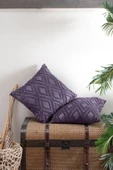 Bohem Punch 2'li Dekoratif Kırlent Kılıfı Yastık Kılıfı Çift Taraflı 43x43 Cm - 1