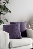 Peluş Teddy Puffy 2'li Dekoratif Yastık Kırlent Kılıfı Çift Taraflı 43x43 - 1