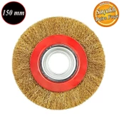 Saçaklı Çanak Fırça 150 mm Pas Kir Toz Temizleme Metal Temizlik Fırçası - 1