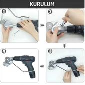 Metal Plaka Sac Kesme Kesim Aparatı Matkap Uyumlu - 2