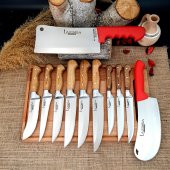 Lazbisa Kurban Bıçak Seti Mutfak Et Sebze Bıçağı 11 Parça Yatağan - 2
