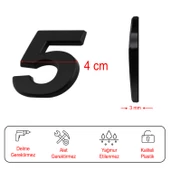 Yapışkanlı Kapı Numarası Küçük Boy 50 mm 5 cm Numara 5 Rakam Beş Sayısı Siyah Renk Numaralar 1 Adet - 3