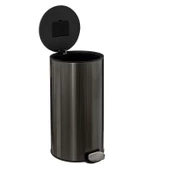 5five Simply Smart Delta Metal Pedallı 30 LT Çöp Kutusu Metalik Siyah - 6