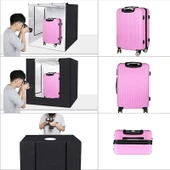 Monozone Fotoğraf Stüdyosu Profesyonel Çadır Kiti Led Işıklı 80x80 Cm Taşıma Çantalı Ürün Fotoğraf Çekim Çadırı Pratik Katlanabilir Aydınlatma Çadırı - 1