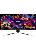 MSI 34.18 INÇ MAG 341CQP QD-OLED 3440x1440 (UWQHD) 21:9 CURVE 1800R QD-OLED 175HZ 0.03MS FREESYNC PREMIUM PRO GAMING MONİTÖR - 1