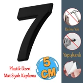 Yapışkanlı Kapı Numarası Küçük Boy 50 mm 5 cm Numara 7 Rakam Yedi Sayı Siyah Renk Numaralar 1 Adet thumbnail 1