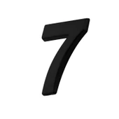 Yapışkanlı Kapı Numarası Küçük Boy 50 mm 5 cm Numara 7 Rakam Yedi Sayı Siyah Renk Numaralar 1 Adet thumbnail 4