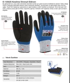 Kesilmez Eldiven E-135625 Nitril Köpük Starline 4x43c 9 Numara thumbnail 3