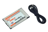 Dizüstü bilgisayar 2.0 için USB 480 CardBus çift 2 Port PC bilgisayar M kart adaptörü - 1