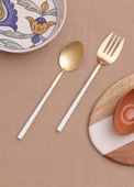 The Mia Bianco Salata Servis Takımı Gold 2 Parça CKB0247 - 2