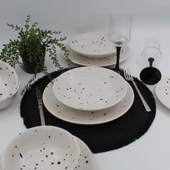 Point 8 Parça 2 Kişilik Yemek Takımı Siyah - 5