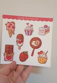 Sevgililer günü sticker set- 14 şubat sticker - hediye süsleme çıkartmaları- 2 li Set - Mat Etiket Kağıdı - 9