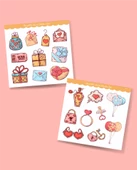 14 Şubar sevgililer günü hediye çıkartmaları süsleme etiketleri- 2li set -etiket kağıdı thumbnail 3