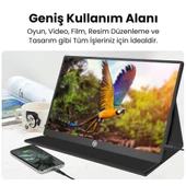 NPO NPM6 15.6" IPS FHD 5ms 60Hz Type-C Telefon ve Oyun Konsolu Uyumlu Metal Kasa Taşınabilir Monitör - 8