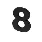 Yapışkanlı Kapı Numarası Küçük Boy 50 mm 5 cm Numara 8 Rakam Sekiz Sayı Siyah Renk Numaralar 1 Adet thumbnail 5