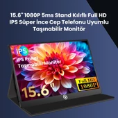 NPO NPM6 15.6" IPS FHD 5ms 60Hz Type-C Telefon ve Oyun Konsolu Uyumlu Metal Kasa Taşınabilir Monitör - 2